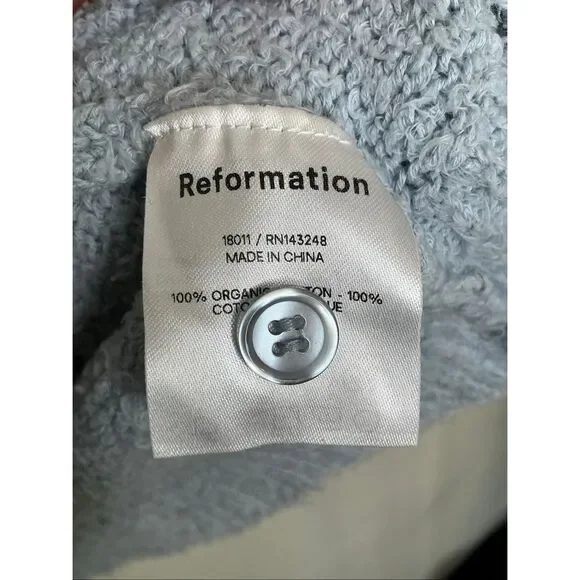 Reformation Half Sleeve Sweater | Blue in Small - Picture 6 of 7